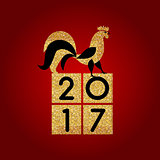 Chinese Calendar for the 2017 Year of Rooster. Vector Illustrati