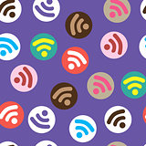 Pattern depicting characters Wi-Fi