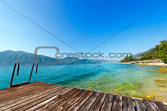 Garda Lake with small Pier - Italy