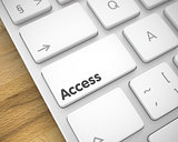 Access - Inscription on White Keyboard Keypad. 3D.