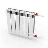 radiator to heat the room, on a white background 3D illustration