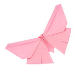 Pink butterfly of origami.