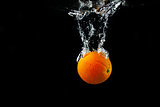 Orange in water