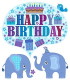 Happy birthday theme with elephants 2