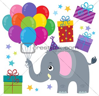 Party elephant theme image 1
