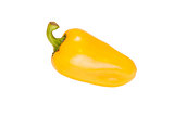 Yellow bell pepper on a white background