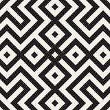 Ethnic Ornament Native Lines Stylish Print. Vector Seamless Black and White Pattern