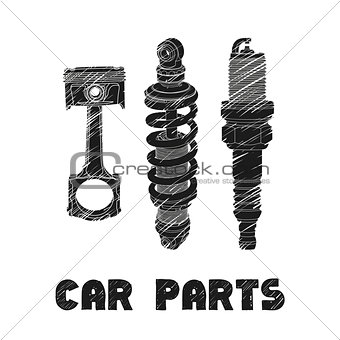 car parts illustration