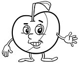 apple character coloring page