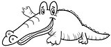 crocodile character coloring page