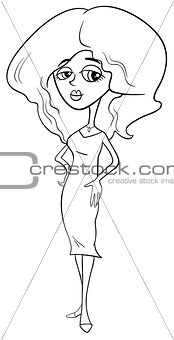 pretty girl coloring page