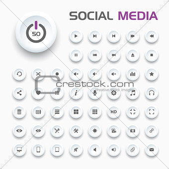 Social media icons set