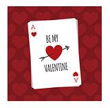 Be my Valentine playing card