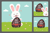 Happy Easter bunny set
