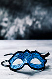elegant blue carnival mask