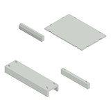 Set the iron concrete products isometric, vector illustration.