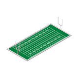 Field of play football isometric, vector illustration.