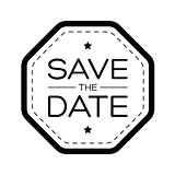Save the Date vintage lettering