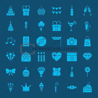 Birthday Glyphs Website Icons