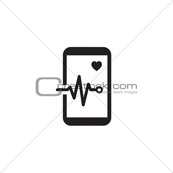Mobile Monitoring and Medical Services Icon.