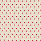 Seamless red and white hearts, Valentine's day card