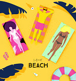 Poster summer beach