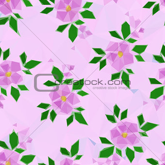 Low Poly Floral Background
