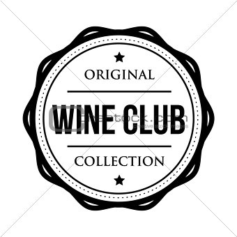 Wine club logo vintage isolated label