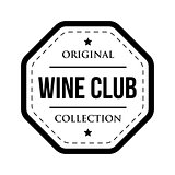 Wine club logo vintage isolated label