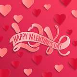 Happy Valentines Day design card.