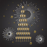Champagne glass stack festive vector background.