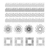 Dashed line vector pattern brushes.