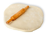 Small wooden rolling pin to rolled dough