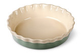 Turquoise and beige ceramic bowl top view