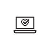 Online Health Tests and Medical Services Icon.