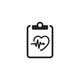 Heart Care Program and Medical Services Icon.