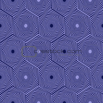 Seamless pattern with blue hexagonal forms