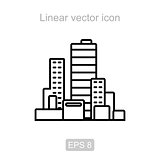 City. Linear vector icon.