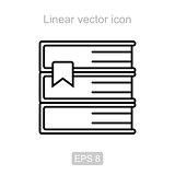 Books. Linear vector icon.