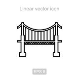 Bridge. Linear vector icon.