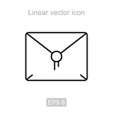 Message. Linear vector icon.