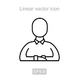Person. Linear vector icon.