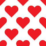 Red hearts seamless background pattern