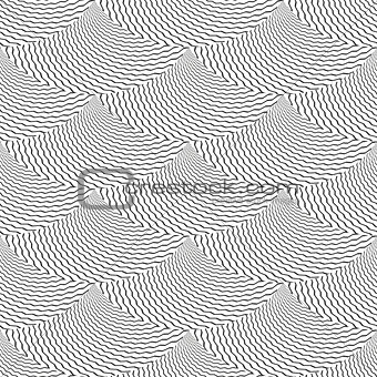 Seamless fish scales pattern. Lines texture. 
