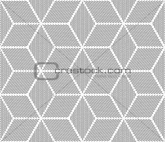 Seamless op art pattern. 3D optical illusion. 