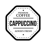 Coffee Cappuccino vintage stamp