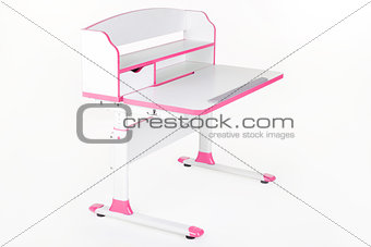 pink school desk