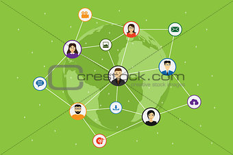 Social media network concept