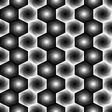 Seamless pattern with monochrome hexagonal forms