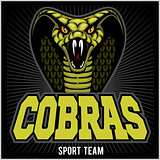 cobras green banner illustration design colorful